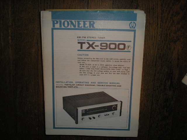 TX-900 TX-900 F Tuner Service Manual